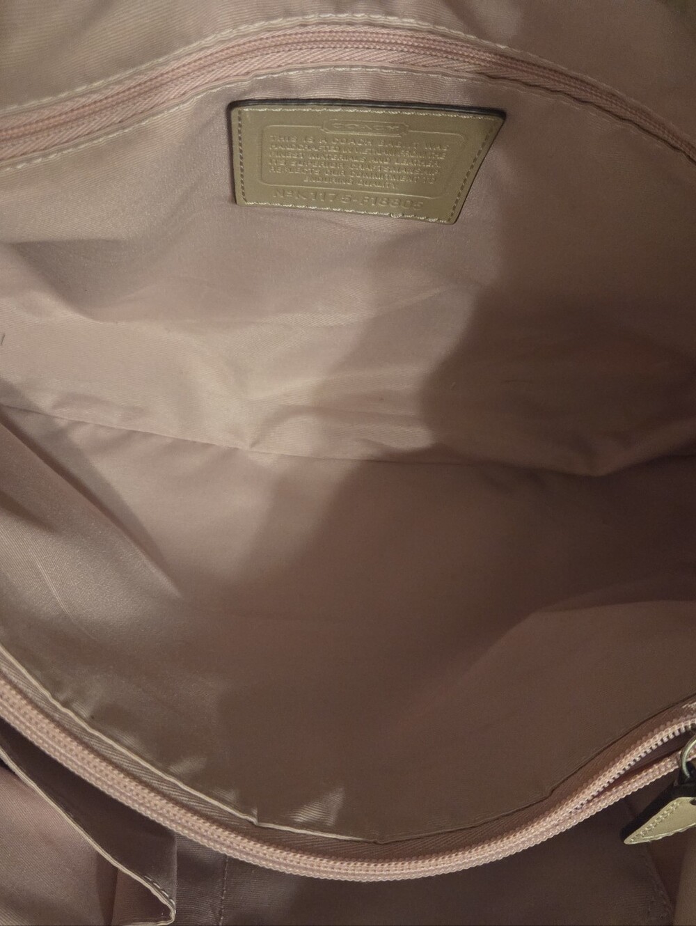 Coach F18805 Ashley Pink and Beige Signature Circle Print Shoulder Tote - Picture 8 of 12